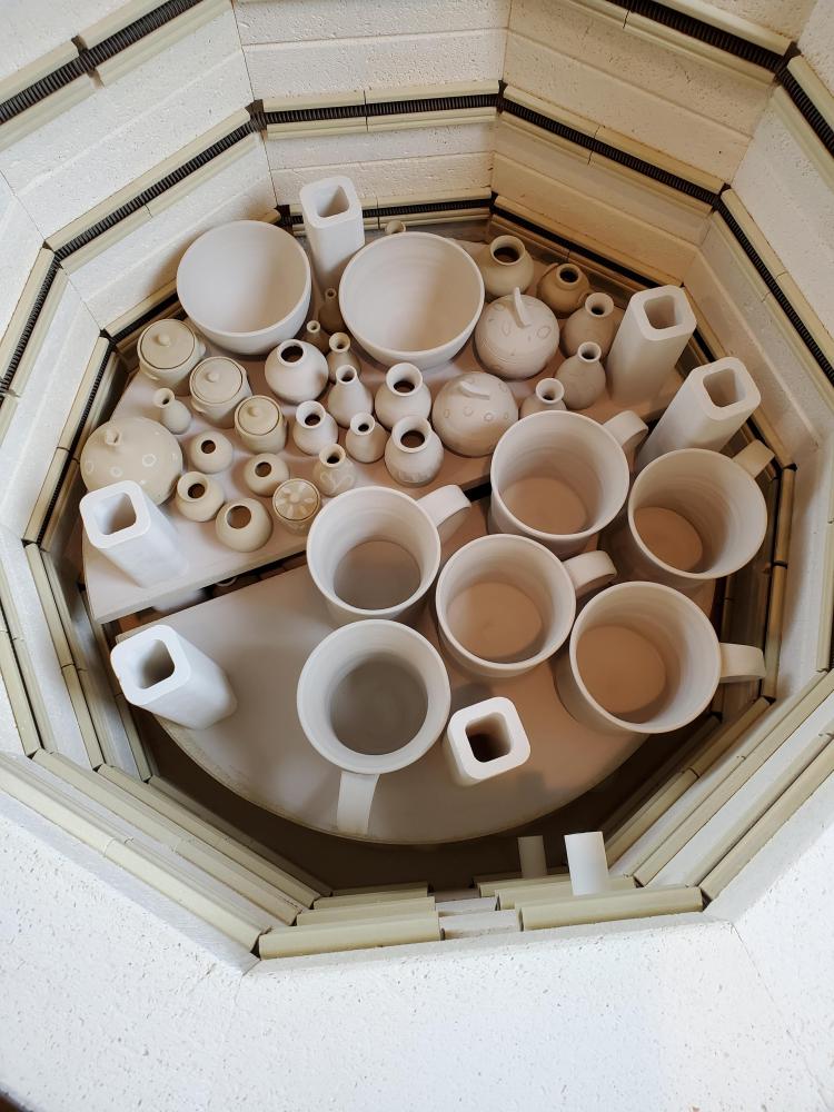 First bisque load at Armbrust Pottery